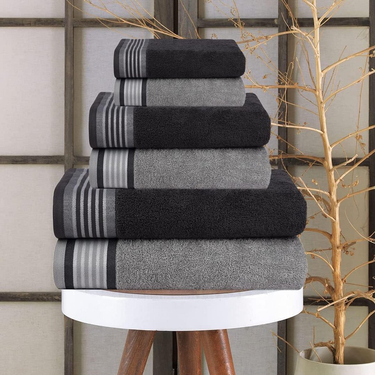6-delige badstof handdoekenset 550 g/m² - 2 badhanddoeken 2 handdoeken 2 washandjes - zach