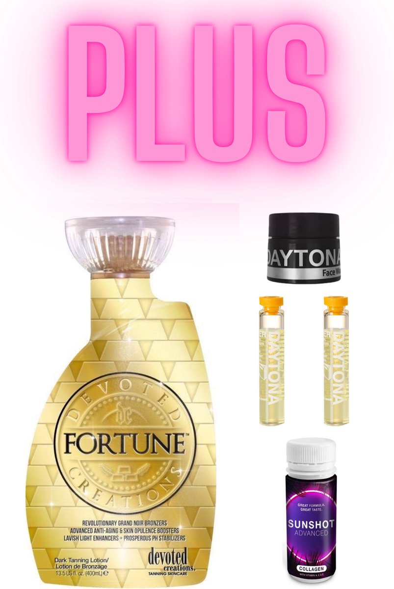 Devoted Creations Fortune 400 ml PLUS Daytona Facewax PLUS Sunshot PLUS 2x Daytona Olie 2ml
