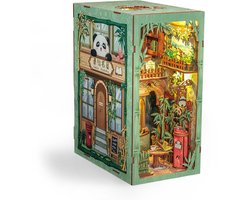 foto van CuteBee Book Nook - Modelbouw - Houten 3D Puzzel - DIY Bouwpakket Volwassenen - Boekensteun - Boekenhouder - Panda Bookshop