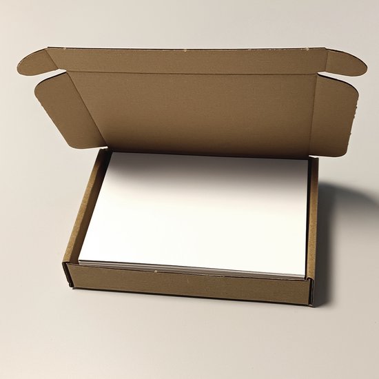 60 stuks - Blanco A6 Kaarten - 10,5x14,8 cm - kaarten - 300g/m2 - Offwhite / Licht Creme / Biotop / Greentop