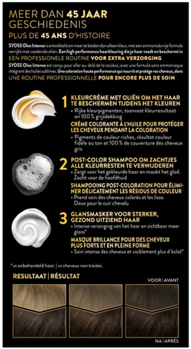 Syoss Oleo Intense - Haarverf - 4-50 - Ijzig Bruin - 115ml x 2