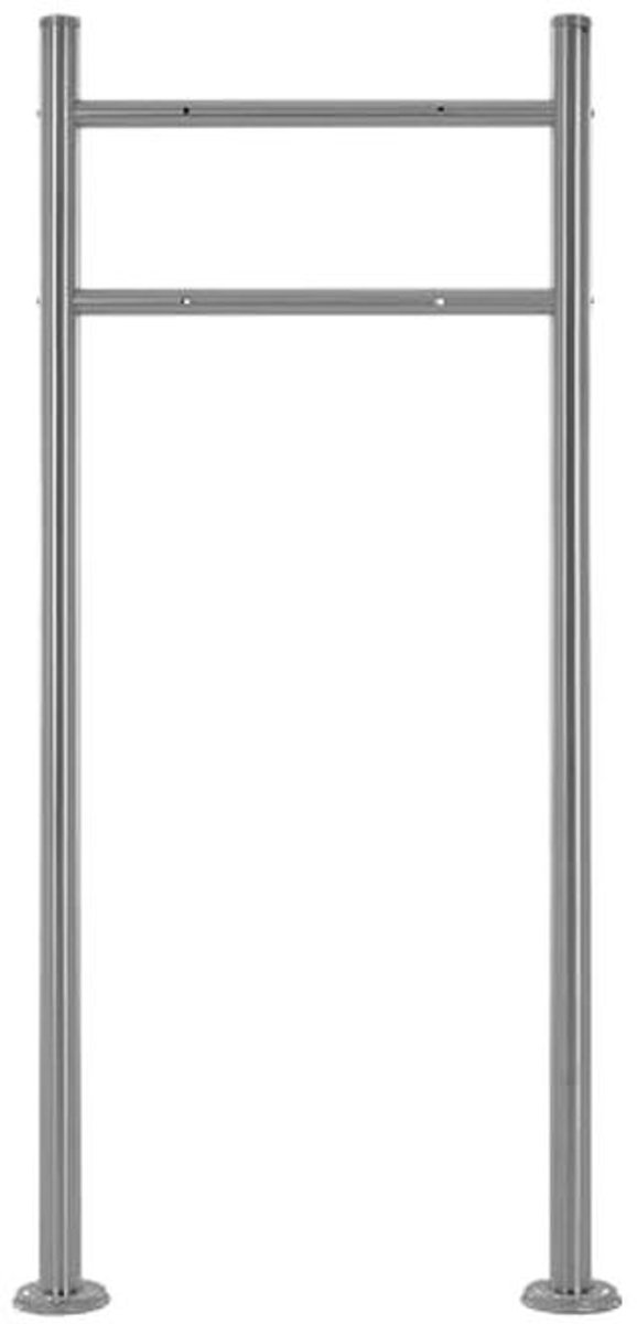 Standaard voor vrijstaande brievenbus van roestvrij staal - Hoogte 120 cm - Modern design