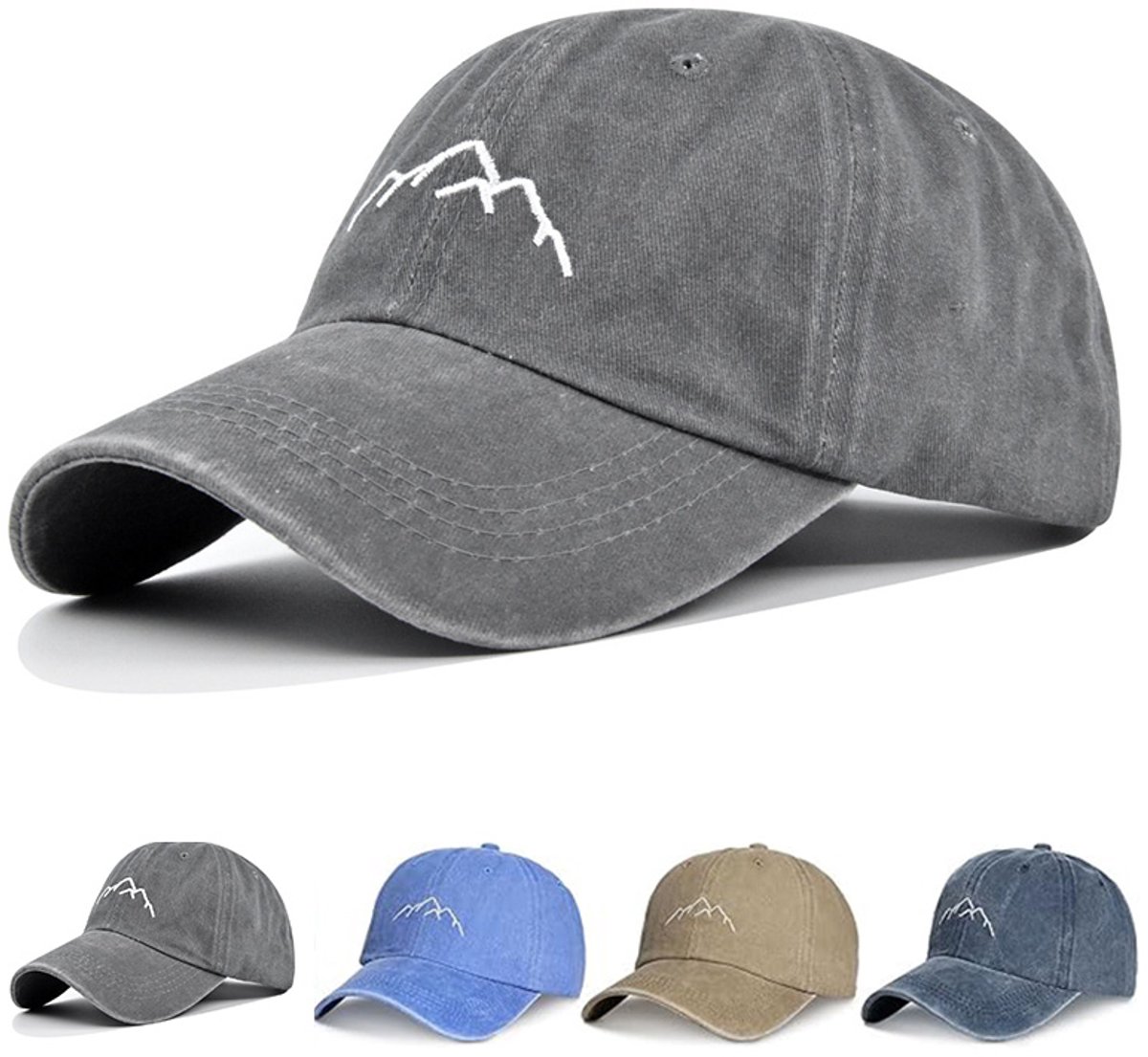 Outdoorhoed - Vintage baseballpet - Verstelbare pet met klep, unisex outdoor sportpet