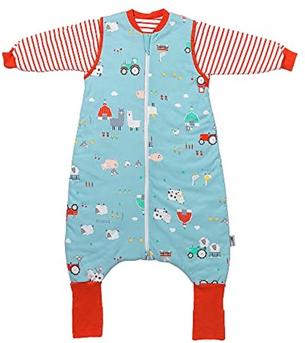 Slaapzak met Voeten, Biologisch Katoen, 110 cm, 2,5 TOG, Geschikt voor Kinderen 110-120 cm