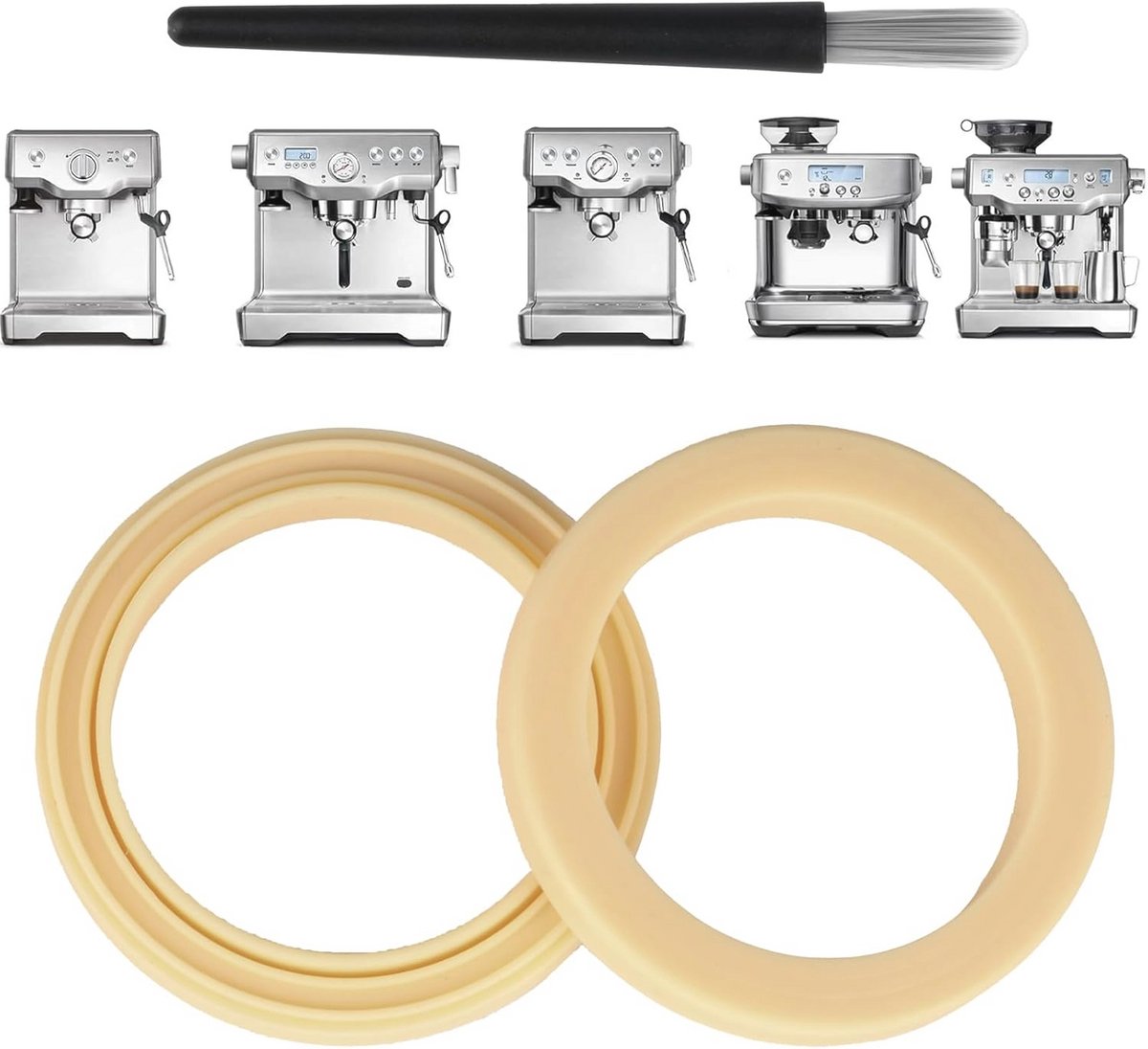 Siliconen Afdichtringen voor Espresso Machines - 2 Stuks Vervangende O-Ringen