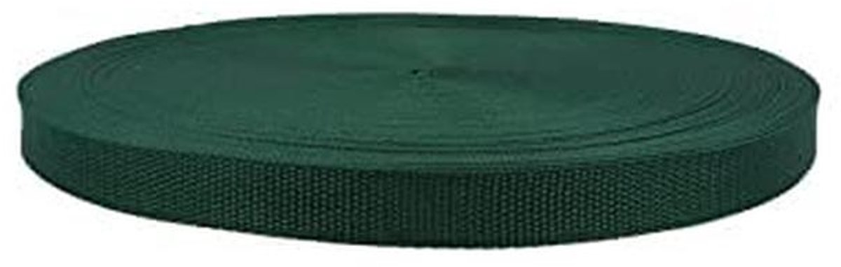 5 Meter Gordel van 100% Polypropyleen voor Tassen - Donkergroen, 30 mm Breed