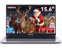 Blackview AceBook 6 Laptop - 15,6 inch Full HD - 16 GB RAM - 256 GB SSD Intel N150 - Windows 11 Notebook - UHD Graphics - Grijs