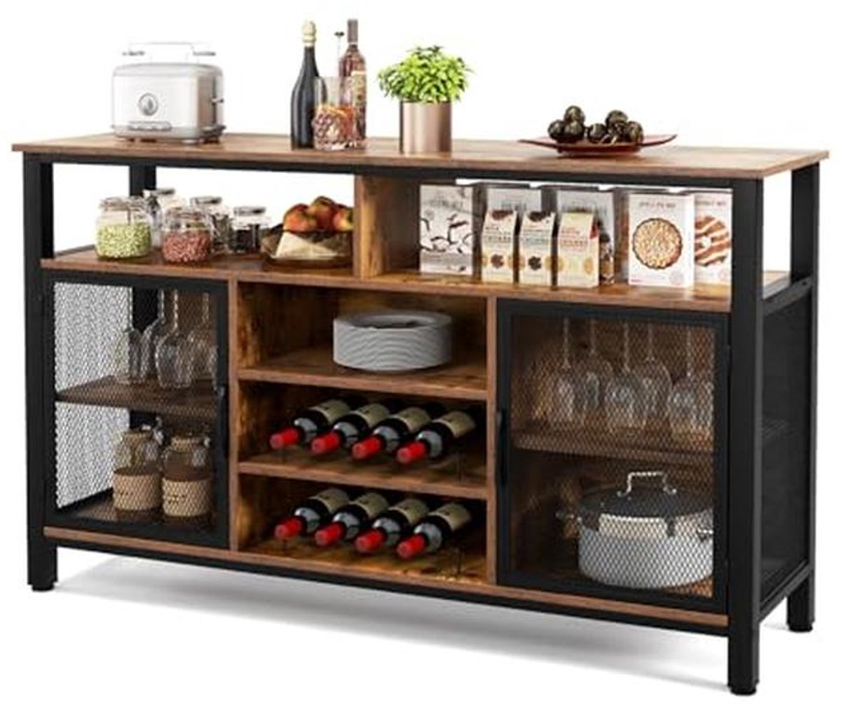 Multifunctionele Buffetkast met TV-standaard en Wijnrek voor Keuken en Woonkamer