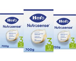 Hero Nutrasense Classic 3 (1+ Jaar) - Peutermelk - Flesvoeding - Met Melkvet - Palmolievrij - 3 x 700 gram