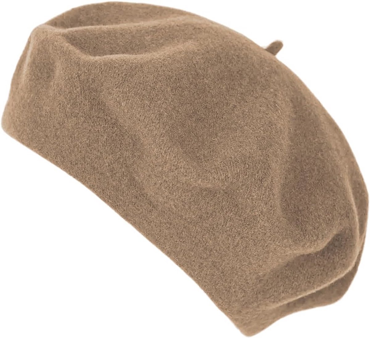 Franse klassieke baret voor dames - lichtbruin - One size