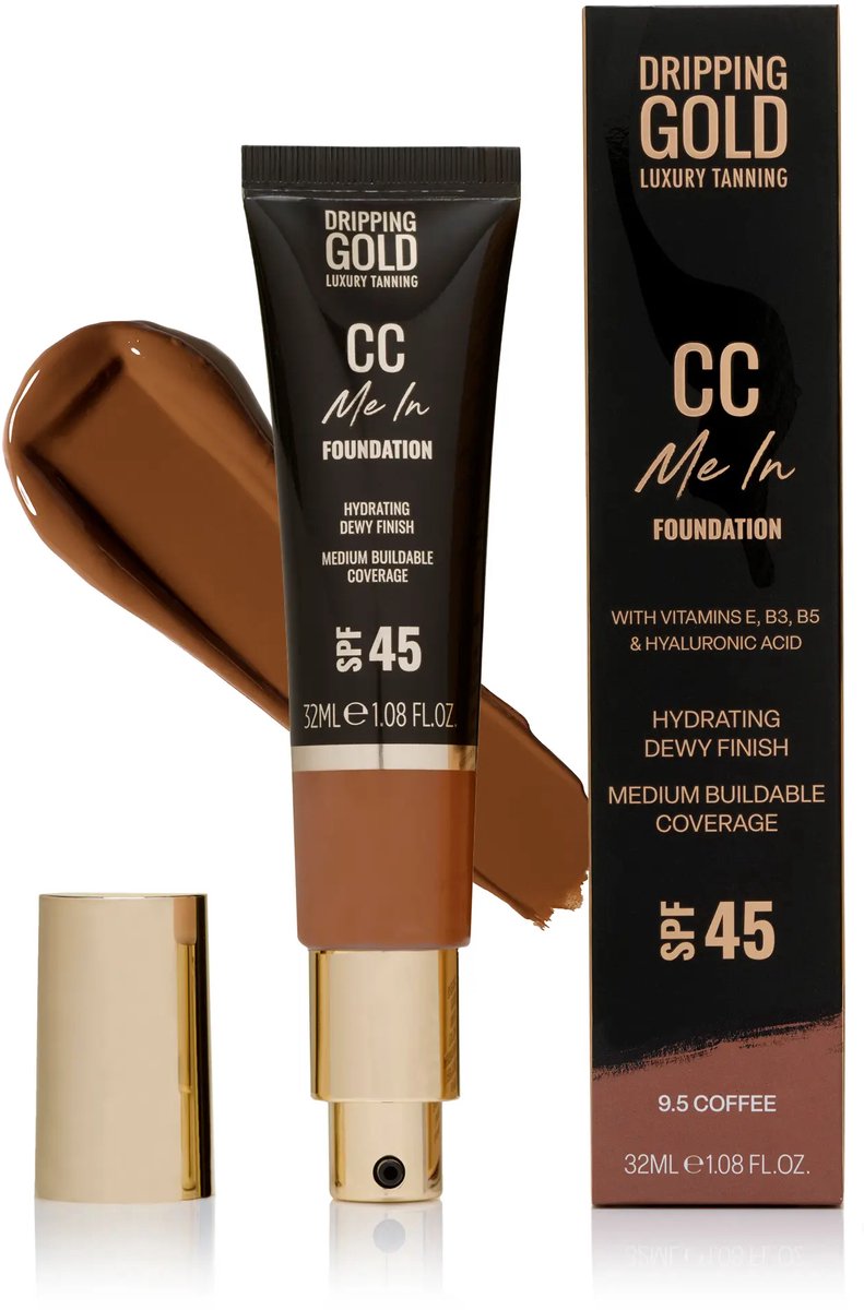 Dripping Gold | CC Me In Foundation 095 Coffee - 32ml - SPF45 - Vegan