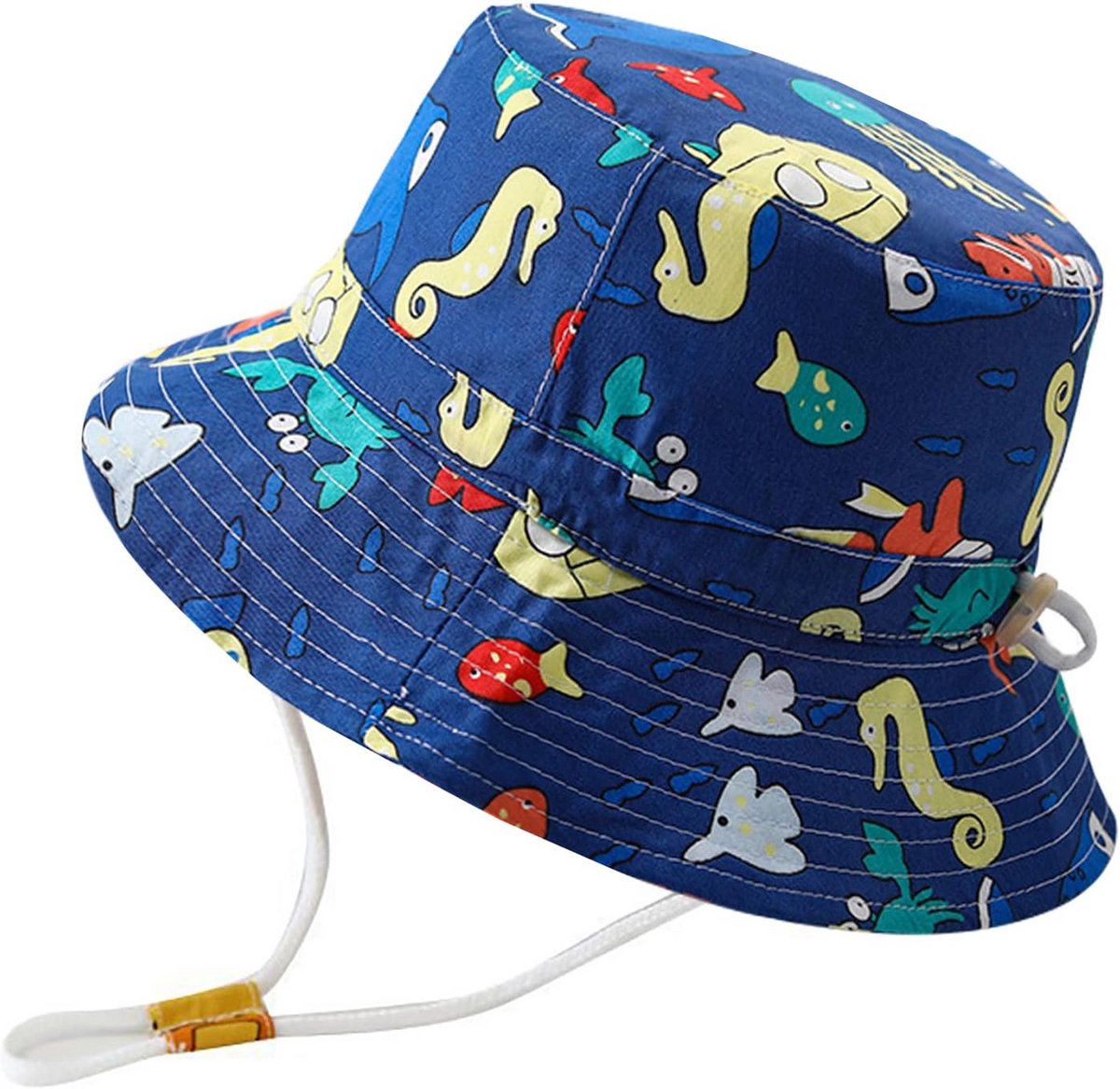 Zonnehoed voor baby en kinderen - brede rand, verstelbare kinriem, perfect voor strand en zomer