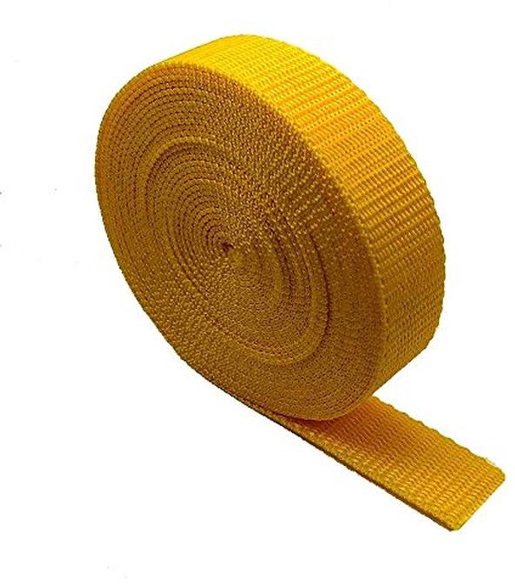 Zware Webbing Strap Tape - 5 Meter - Voor Rugzakken, Bagage en Riemen (Geel, 50mm)