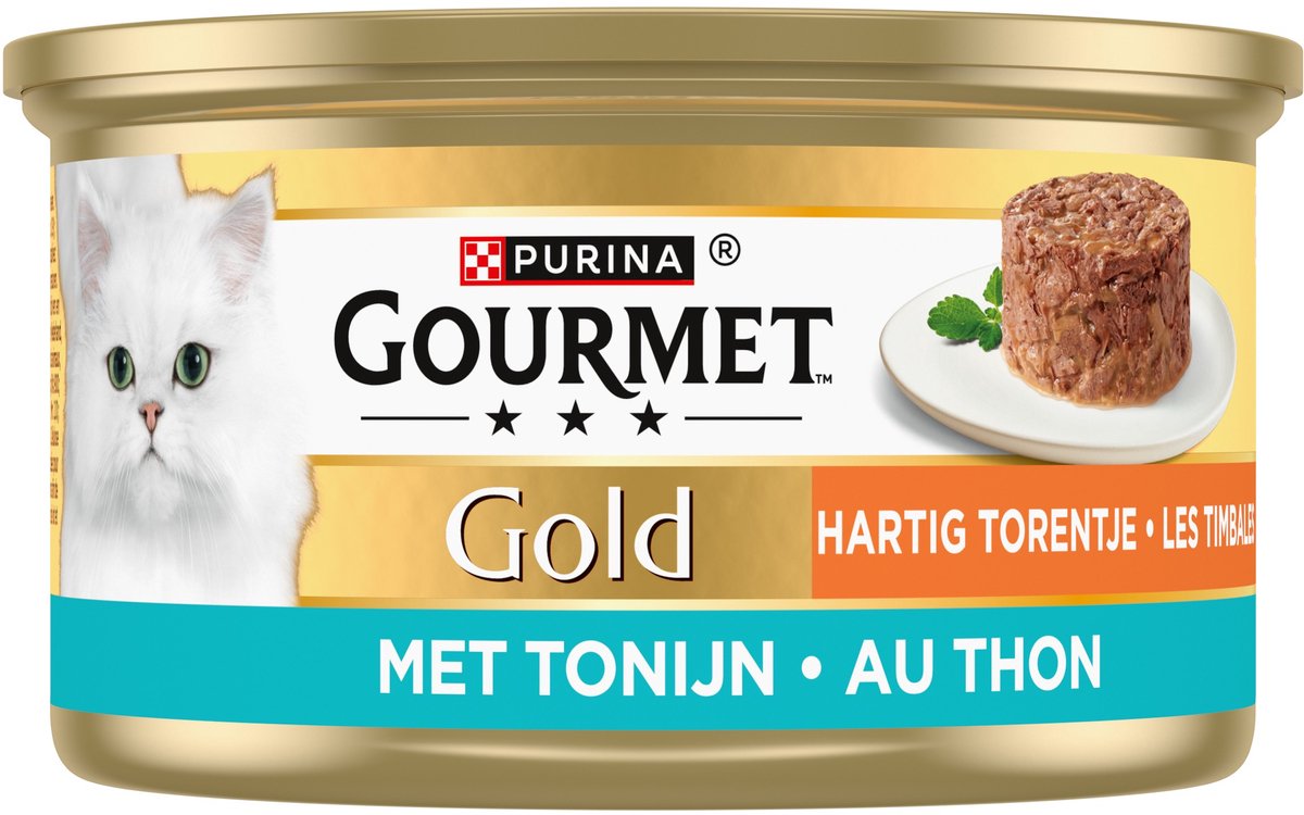Bol.com Gourmet Gold Hartig Torentje - Kattenvoer Natvoer - Tonijn - 24 x 85 g aanbieding