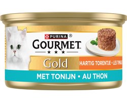 Gourmet Gold Hartig Torentje - Kattenvoer Natvoer - Tonijn - 24 x 85 g