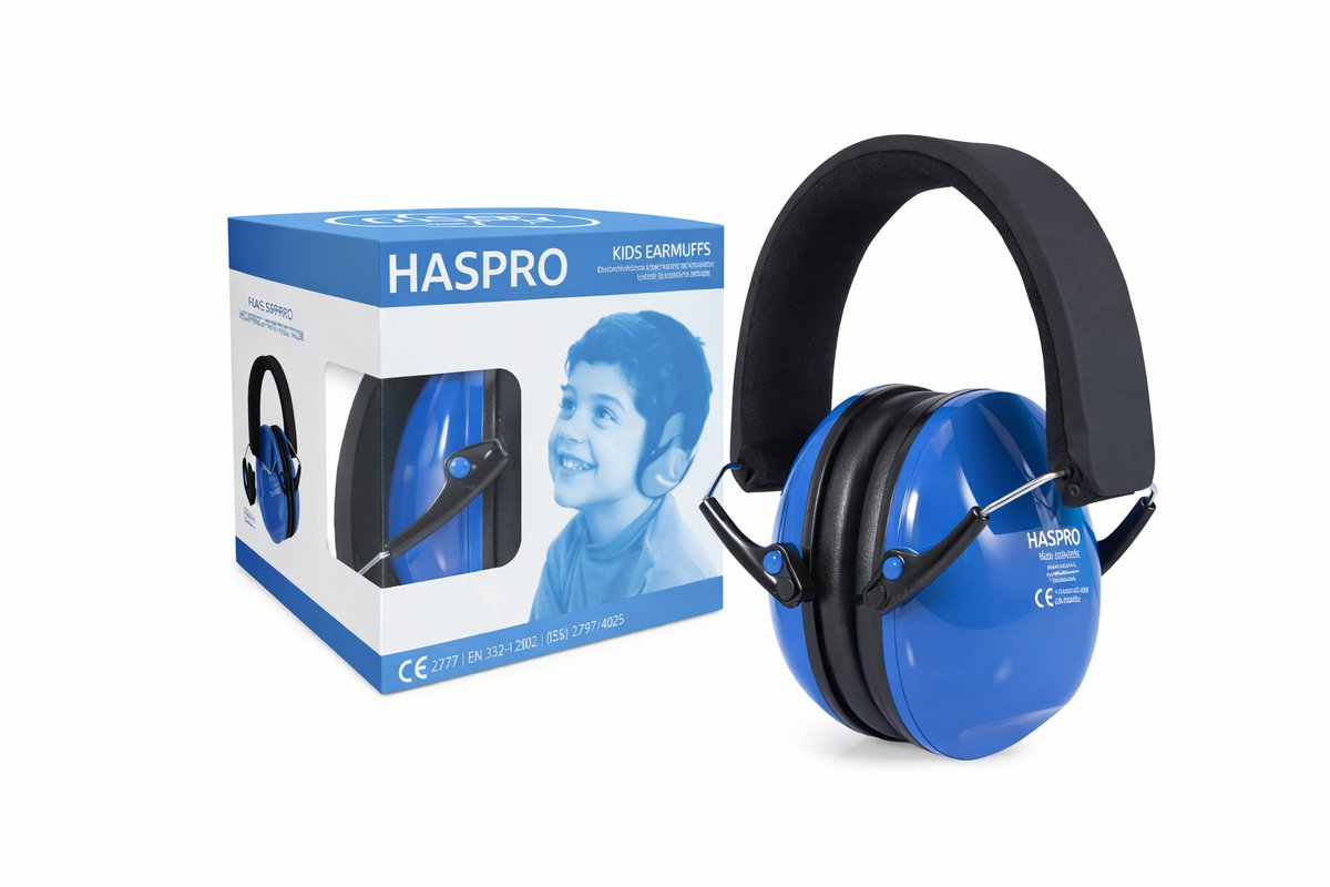 HASPRO Kids Gehoorbescherming – Oorkappen voor Kinderen - Blauw