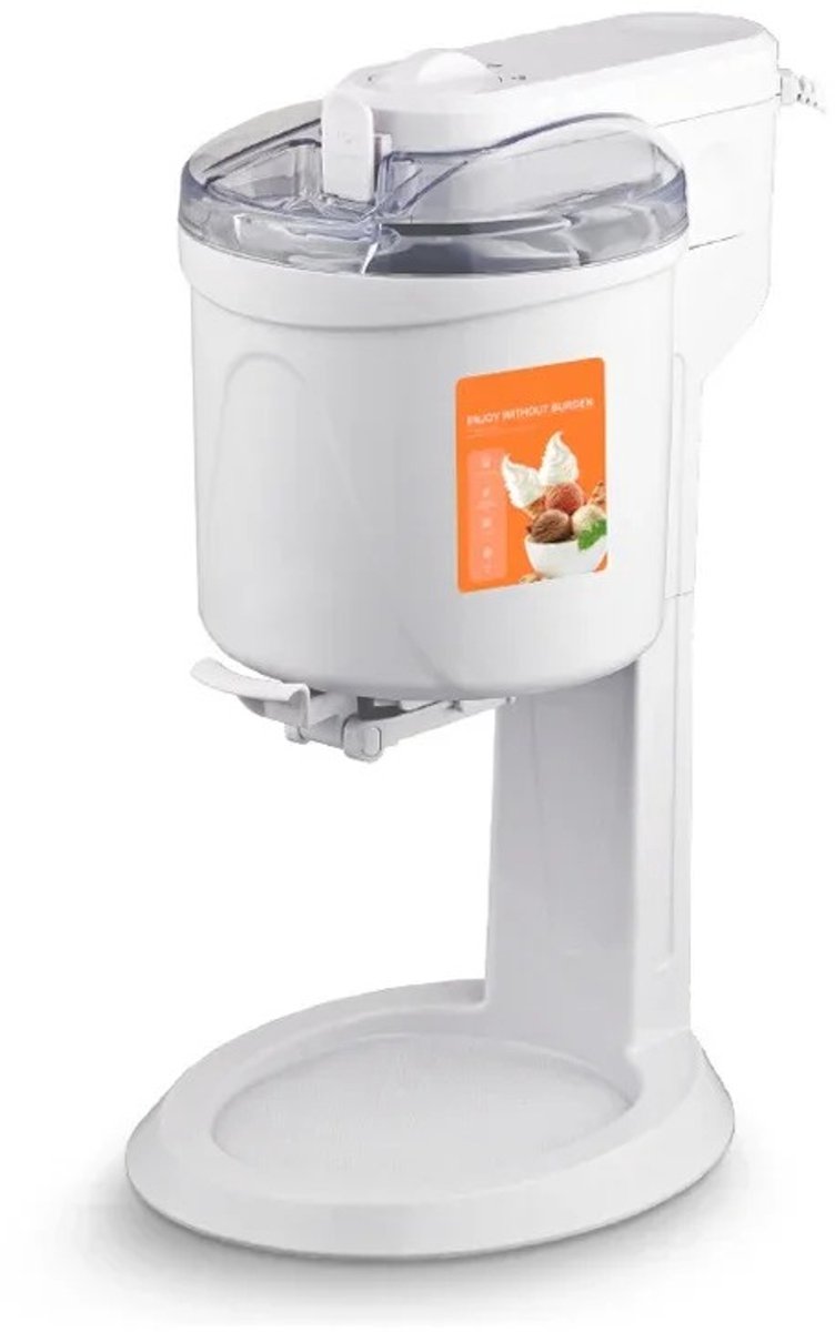 Elektrische Ijsmachine - Automatische Maker - Zelfgemaakte Desserts - Stil Werkend - 1 Liter Capaciteit - Zwart