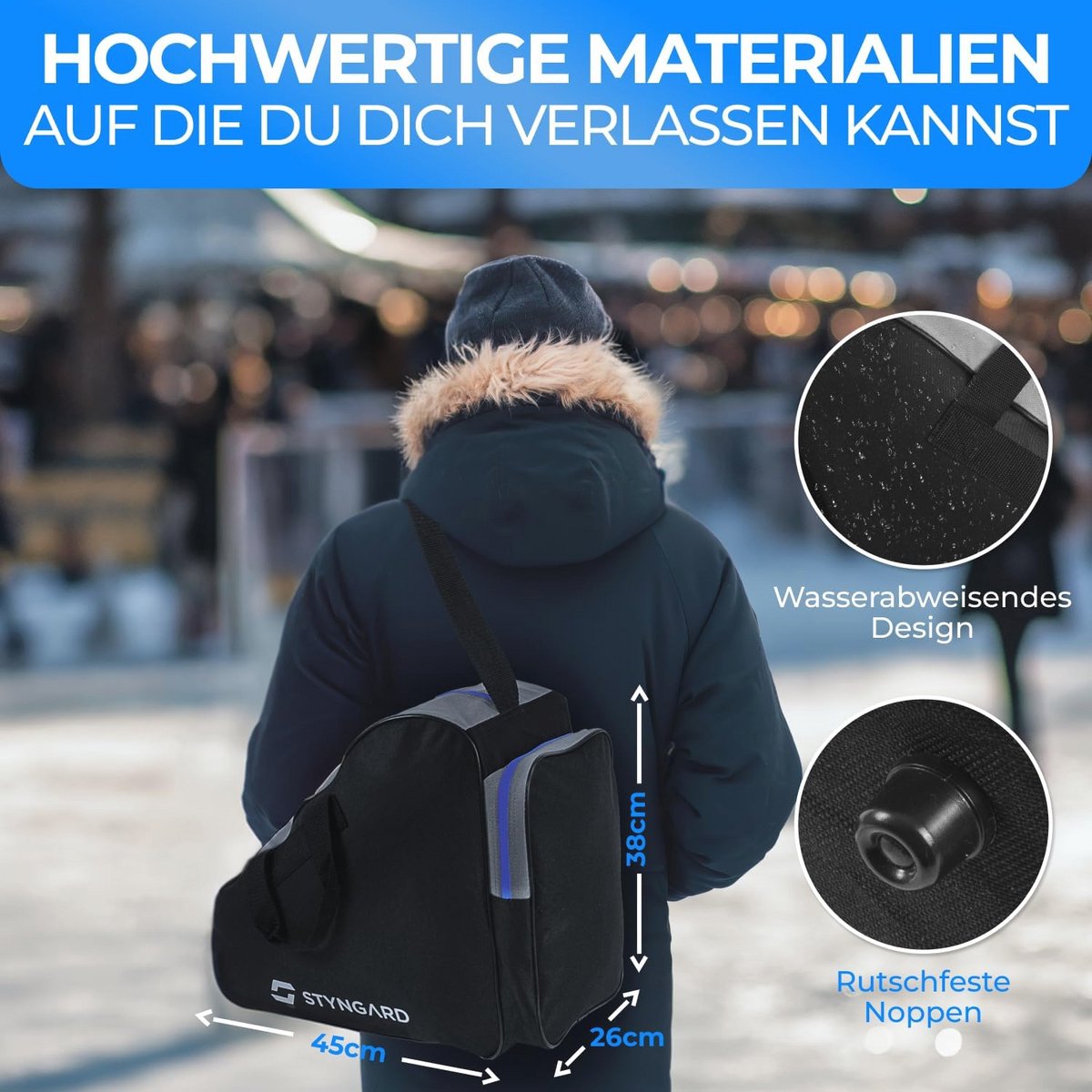Schaatsen en Inlineskates Tas voor Dames en Heren - Robuuste Sporttas