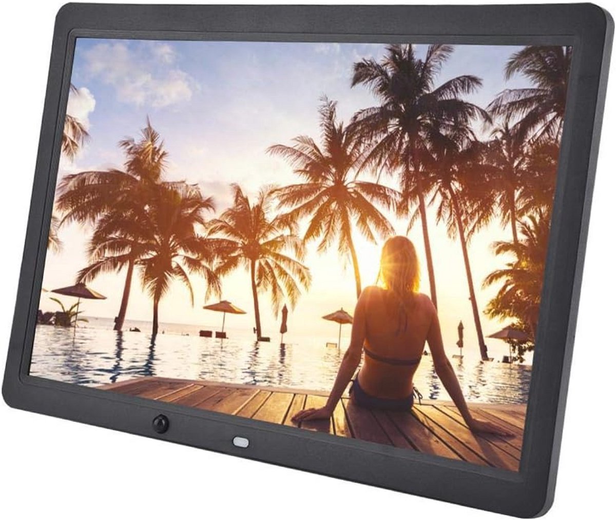 Digitale fotolijst 15,4 inch met hoge resolutie en bewegingssensor