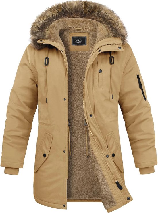 Veste D'hiver En Polaire Chaude Pour Hommes - Imperméable Au Vent Et Doublée Avec Capuche