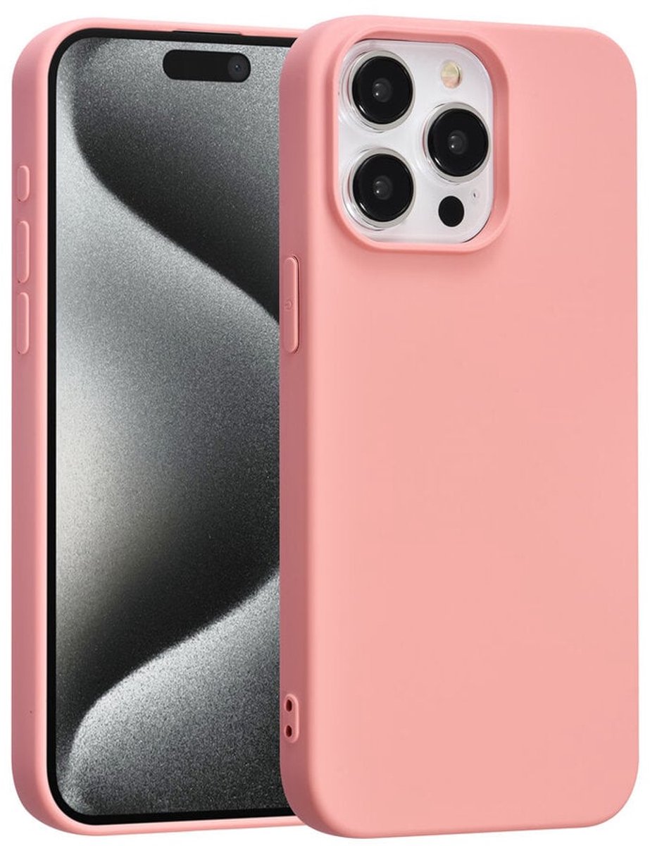 TUNIQ telefoonhoesje voor Apple iPhone 15 Pro Max - Backcover - Zalmroze