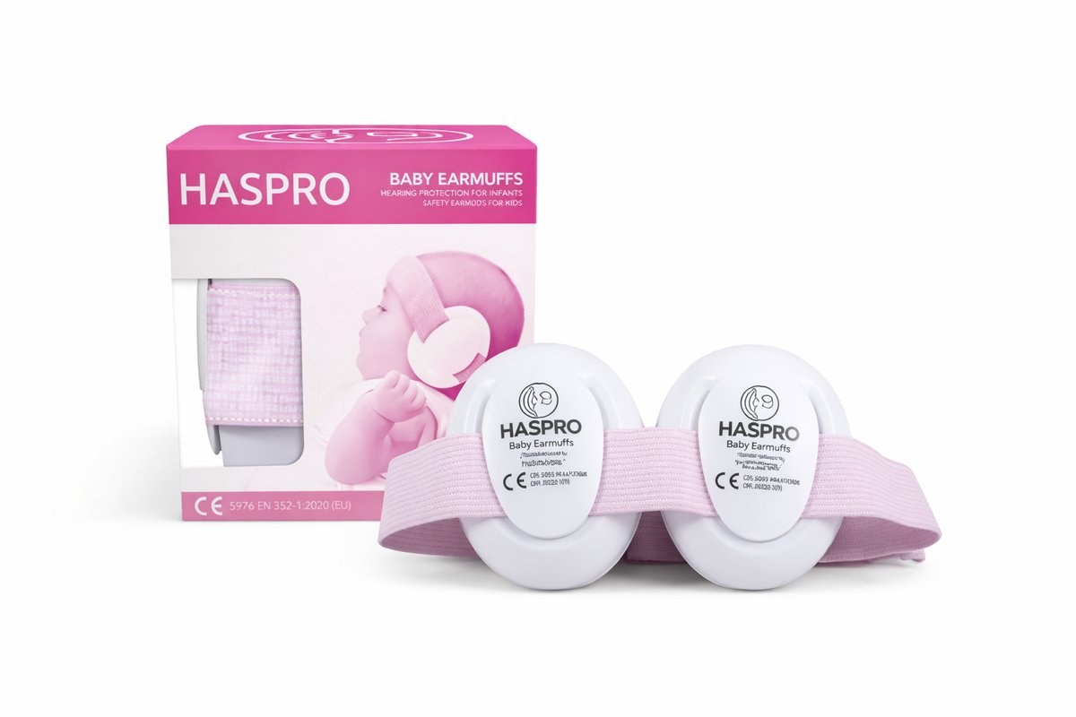 HASPRO Baby Gehoorbescherming – Oorkappen - Roze