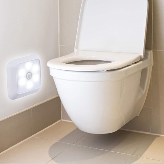 Nachtlampje - LED-lamp met bewegingssensor - Nachtlampje voor volwassenen - Verlichting - LED-lamp - Ingebouwde batterij - Automatische verlichting voor trappenhuizen, gangen en kasten - Magnetische bevestiging - Verpakking van 6 stuks van Merkloos — afbeelding 4