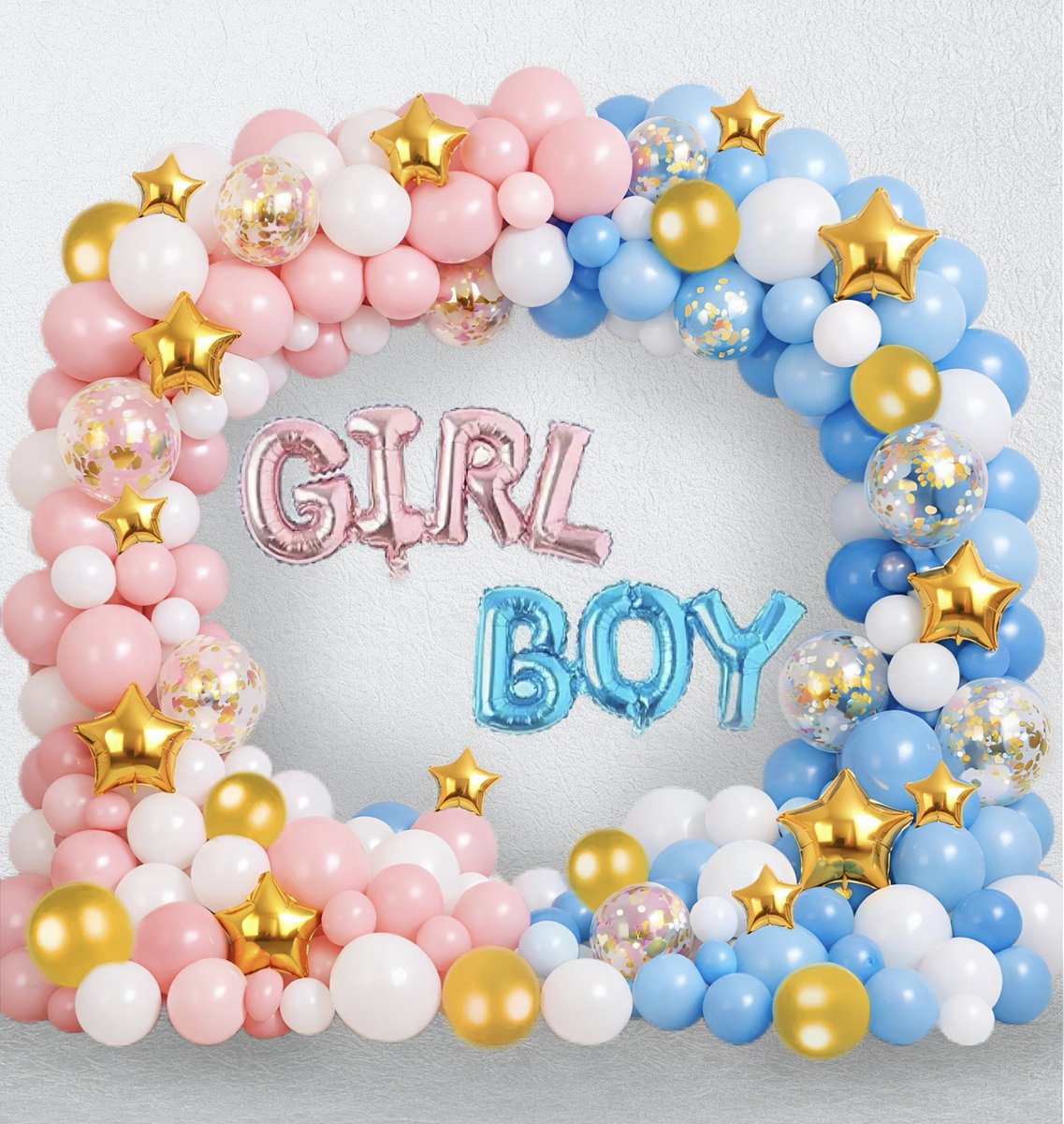 CTN Gender Reveal & Babyshower Ballonnen Set - 177 Stuks - Roze, Blauw & Goud