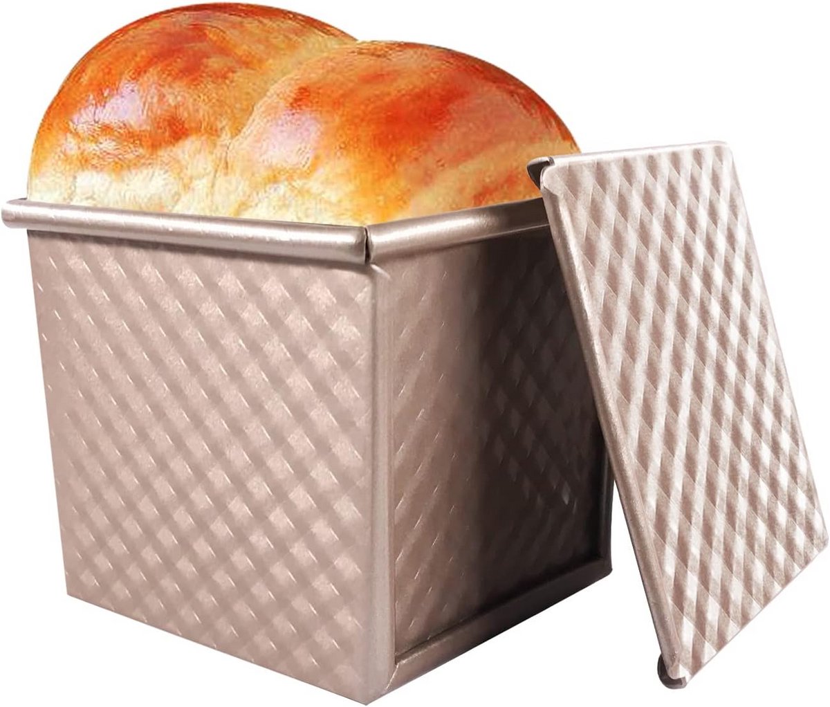 Mini Pullman Broodpan met Deksel - Antikleef Vierkante Bakvorm voor Toast Brood