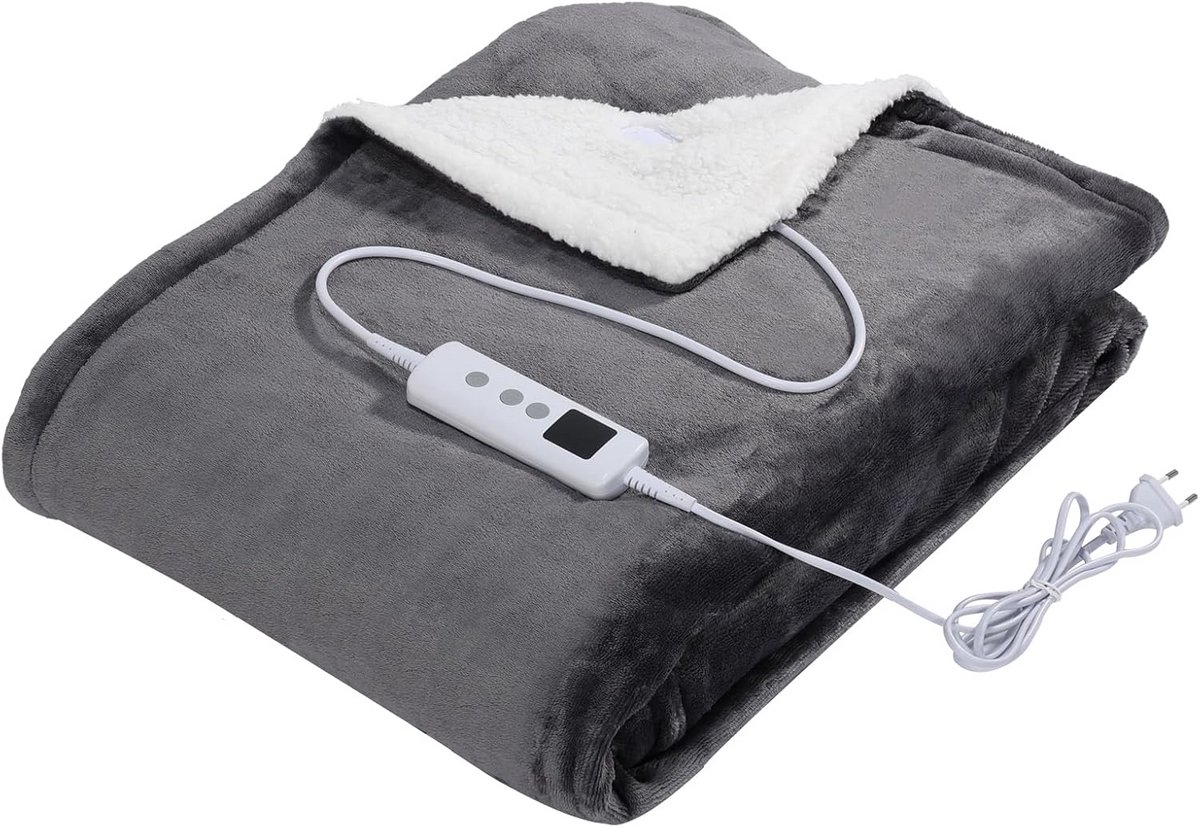 Elektrische Plaid Warmtedeken 130x160 cm met 10 Warmtestanden en Timer