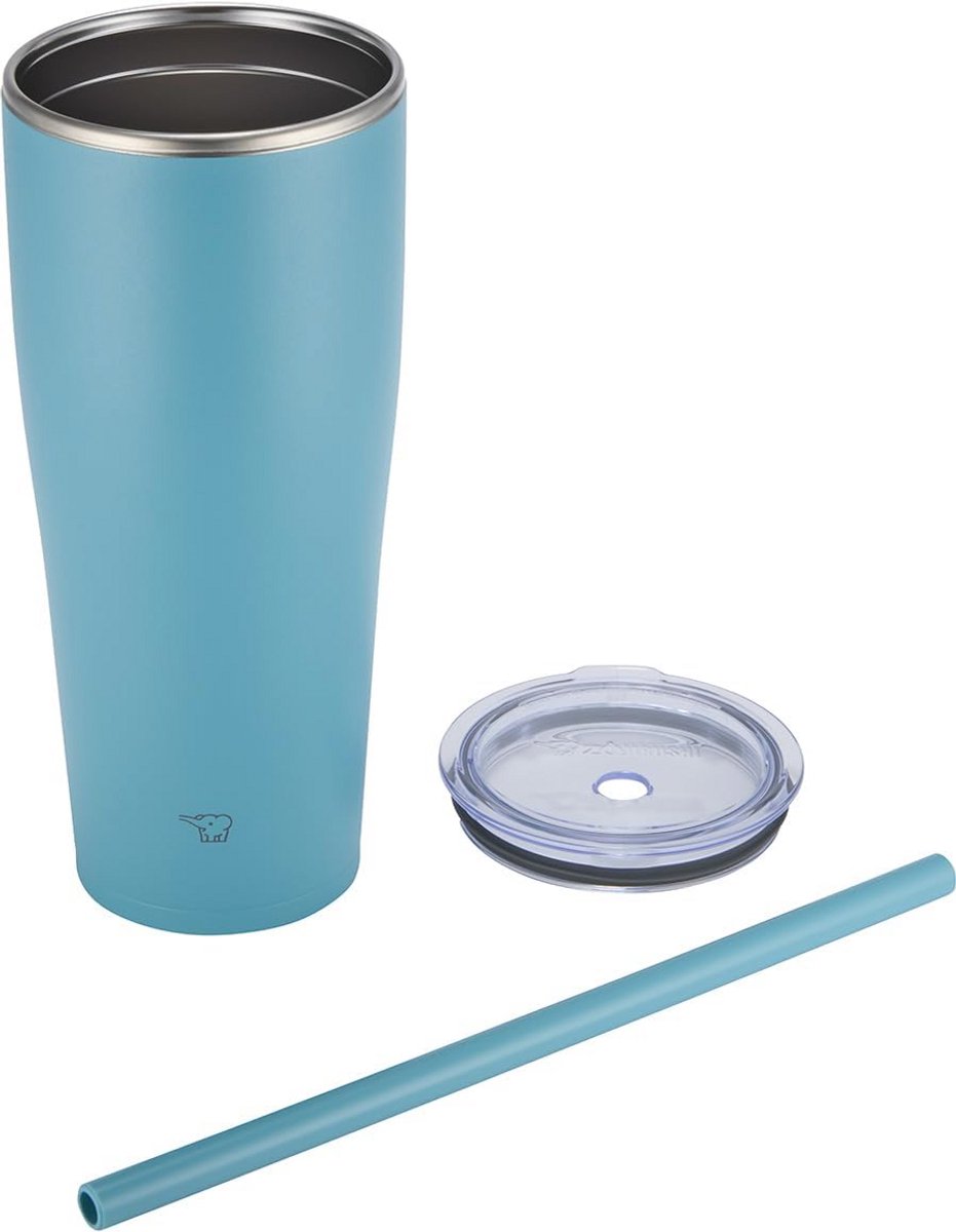 Roestvrijstalen Beker met Rietje 30 oz - Aqua Groen