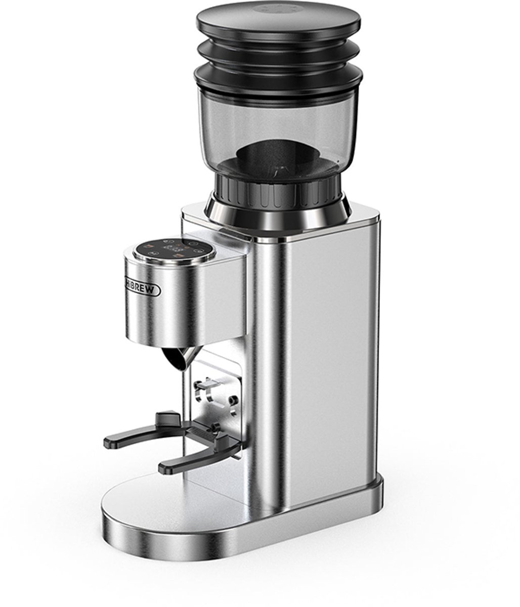 HiBREW G7 Elektrische Koffiemolen – 48 Maalstanden – Conische RVS Maalschijven – Anti-Statisch – Voor Espresso & Filterkoffie – Zilver