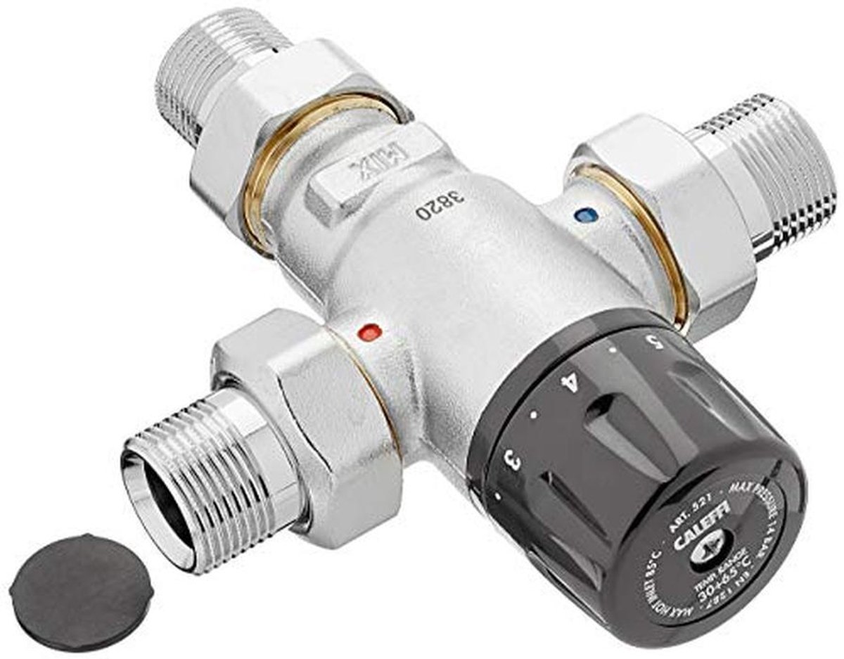 Thermische menger 3/4 inch 30 - 65 °C met anti-kalk en instelbare ontzinking