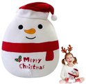 20CM Peluche Bonhomme De Neige De Noël, Joli Bonhomme De Neige Rouge, Décorations De Noël Bonhomme De Neige PERSONNAGES DE NOEL - Maison