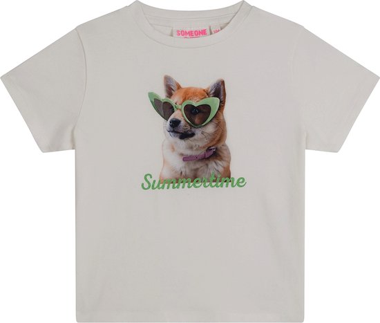 Someone MARLEY-SG-02-A Meisjes T-shirt - ECRU