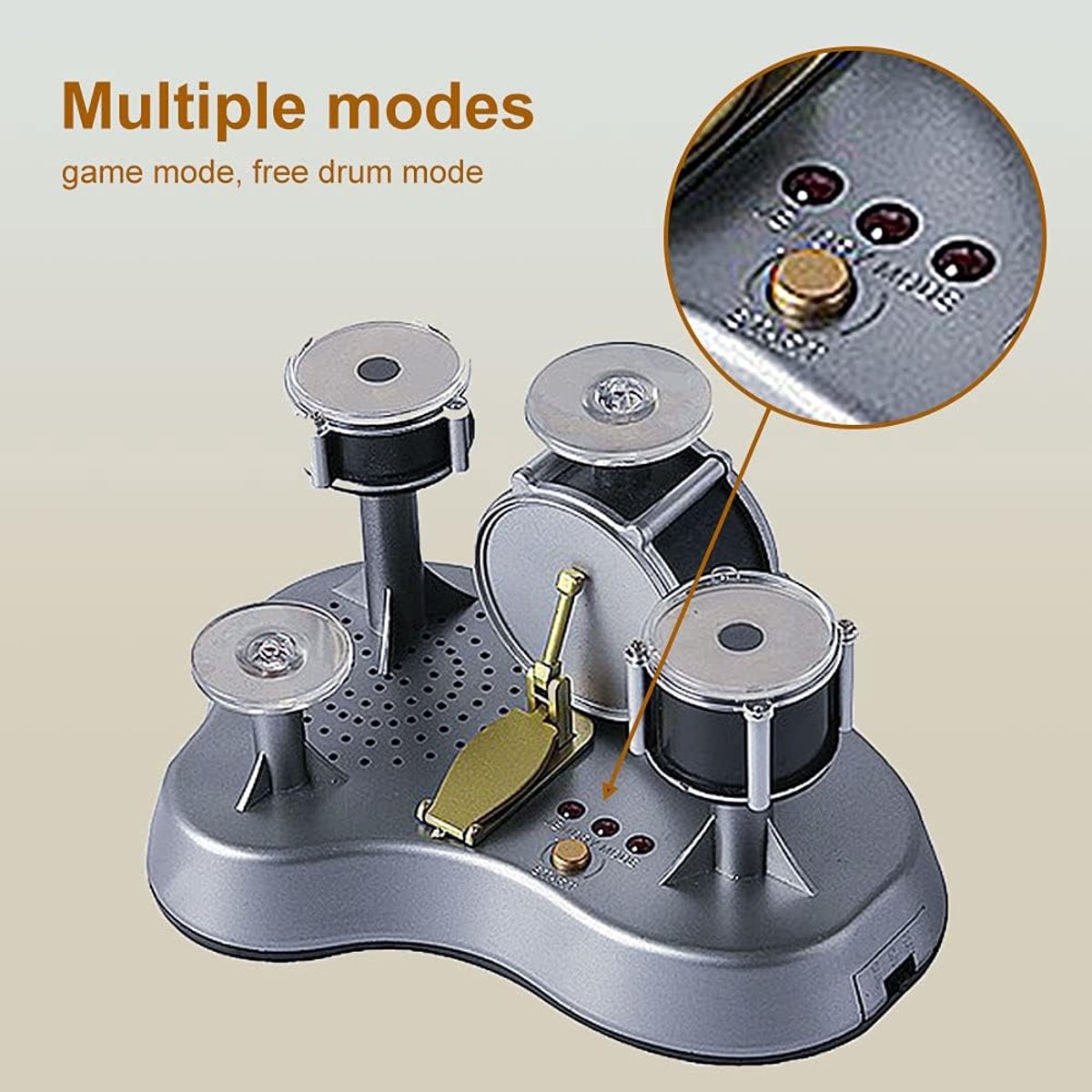 Mini Finger Drum desktop drumstel met touch en verlichting thumbnail 2