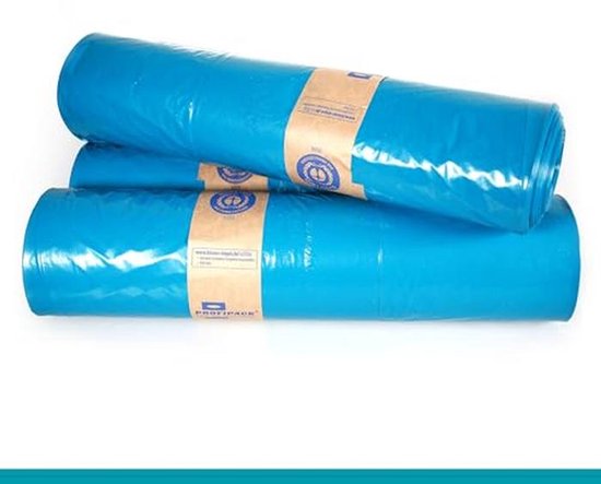 Tear-proof Blue Garbage Bags 240 Litres - Pack of 10 van Merkloos	 — afbeelding 3