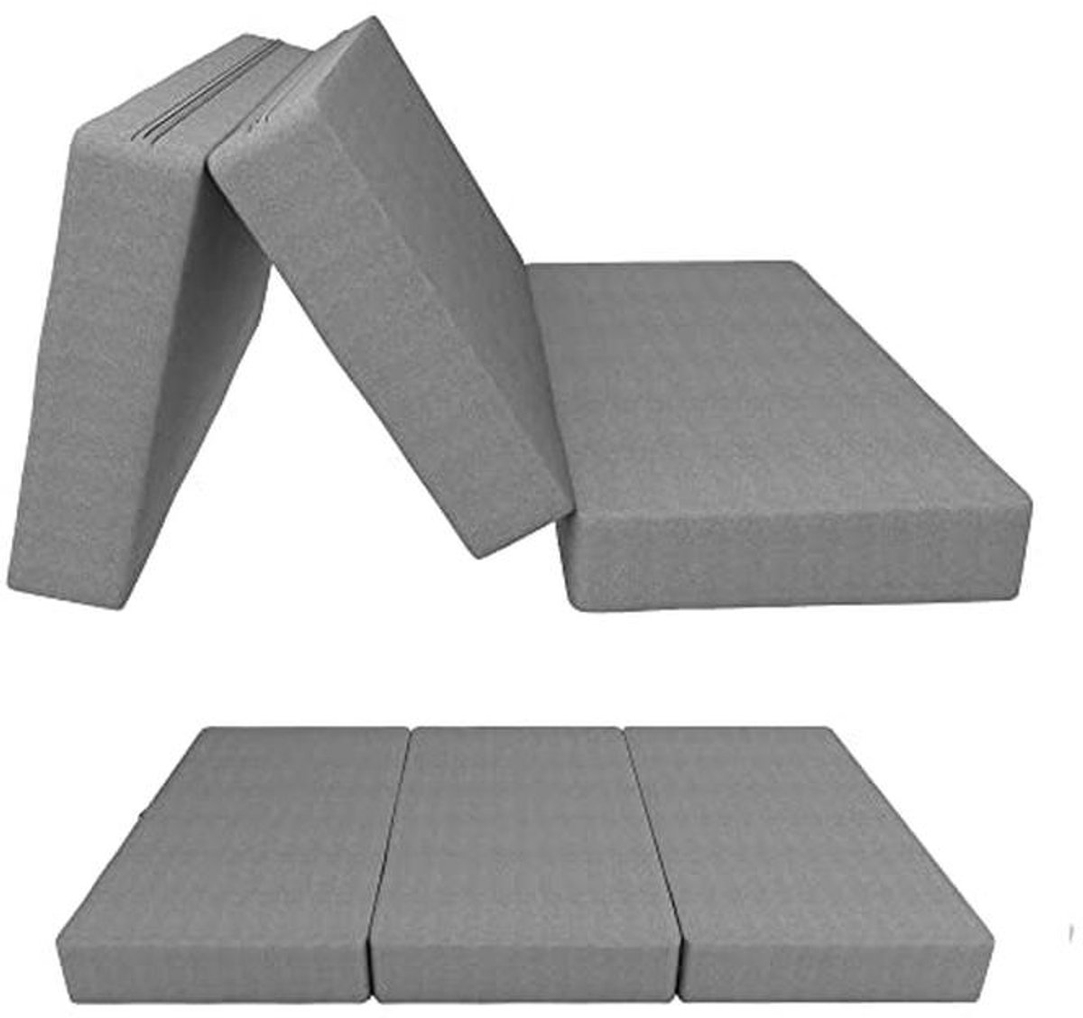 Opvouwbaar Matras 3-Delig Campingbed Gastenbed Vloermatras Slaapmatras 120 x 195 cm