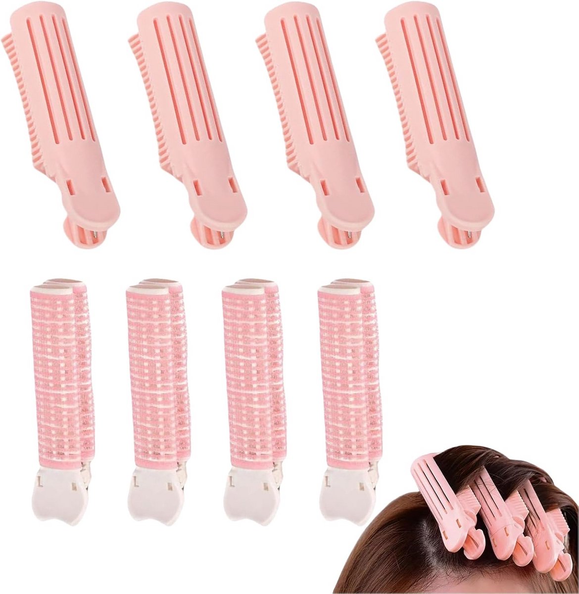 Haarvolume Clips - 8 Stuks Pluizige Krulspelden voor Volume en Krullen
