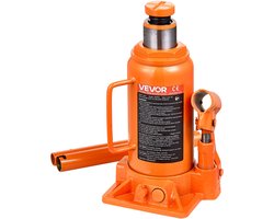 VEVOR Hydraulische Krik 12 Ton, Hefbereik 205-400 mm, Robuuste Krik voor Auto's, SUV's, Pick-ups, Autoreparaties, Huisliften en Landbouwmachines, Oranje