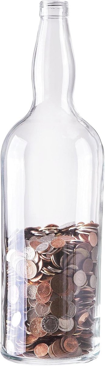 Luxe glazen spaarpot voor volwassenen - Ideaal voor het sparen van munten