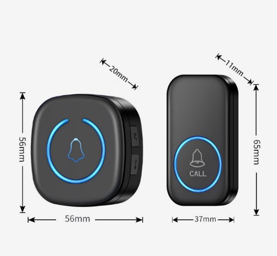 Draadloze Deurbel - Draadloos - Deur Bel - Deurbellen - Wireless doorbell - Met ontvanger - Noodoproepapparaat voor ouderen - wit — afbeelding 4