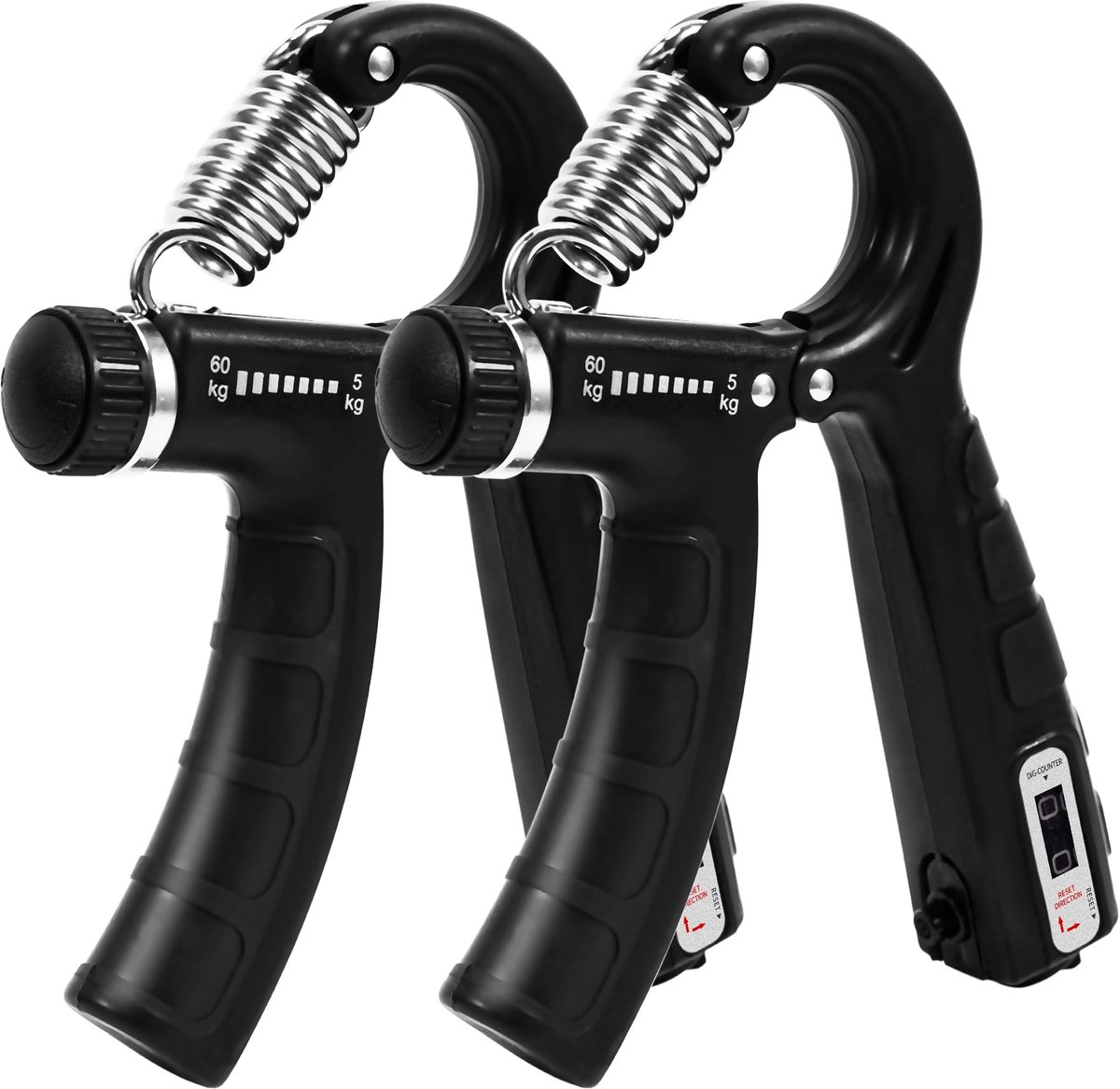 IMPERATORIS® Handknijper - Handtrainer - Knijphalter - Verstelbare Weerstand - Voor Fitness en Revalidatie - Onderarm Trainer - Anti-slip - 2 Stuk