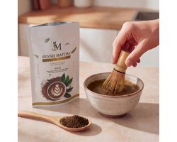 Sensei Premium Hojicha - Japanse Geroosterde Groene Thee - Laag in cafeïne - Hojicha poeder puur - Zacht & Nootachtig- Avondthee