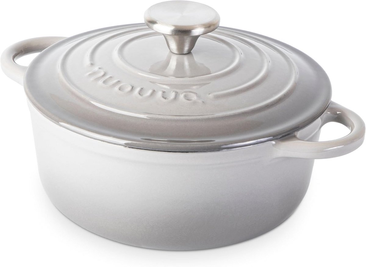 Gietijzeren Pot met Deksel - 4,7L - Ovenbestendig en Antiaanbaklaag