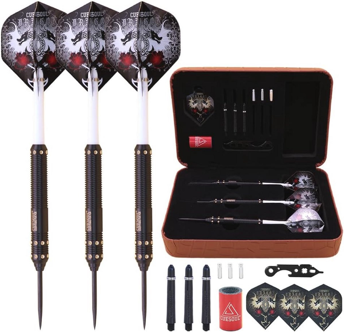Dragon Series 23g Darts met Luxe Etui - Stalen Darts voor het Perfecte Spel