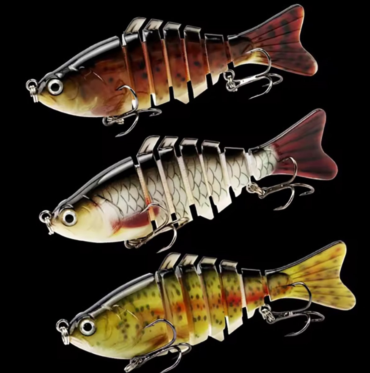 Actie4you® - Swimbait set - 3 stuks - kunstaas set voor roofvissen - Zeer realistische beweging - Visplug - Rammelaar