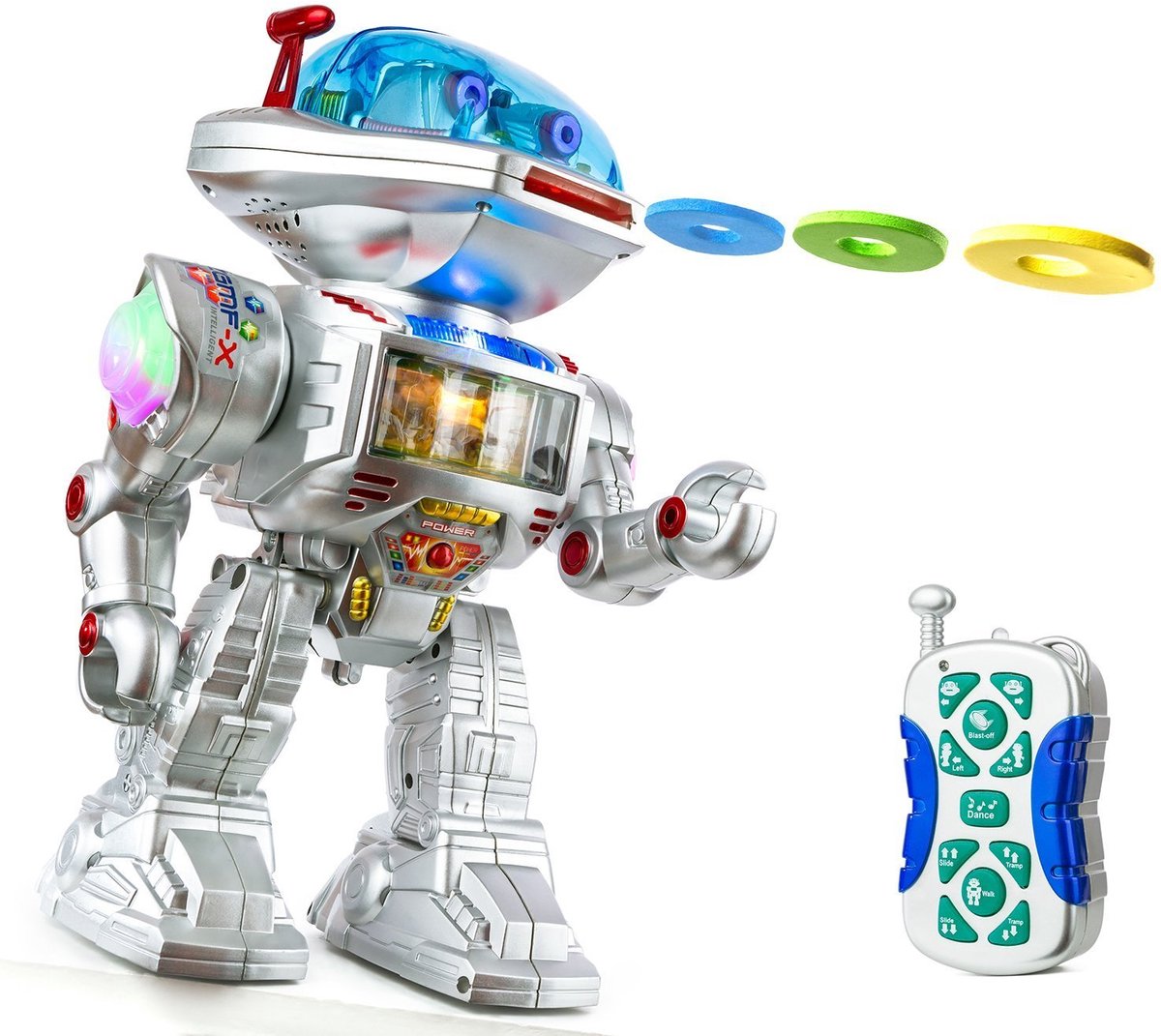 RC Robot- dansende - disc schietende robot met led