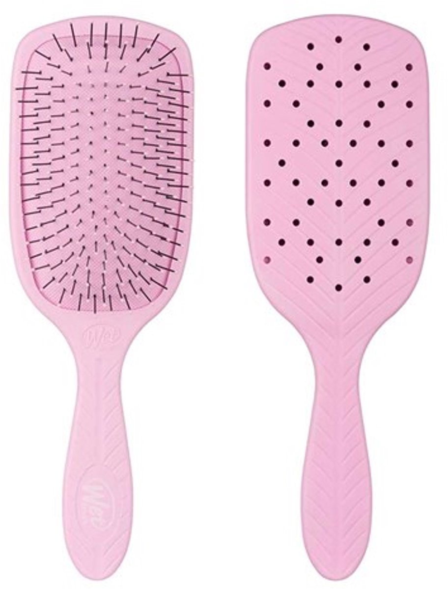 WetBrush Go Green Paddle Detangler Pink – Duurzame Haarborstel Van Biobased Materialen – Ontwart Nat En Droog Haar Zonder Pijn Of Haarbreuk – Ultra Zachte IntelliFlex® Borstelharen – Geschikt Voor Alle Haartypes – Ergonomisch & Milieuvriendelijk