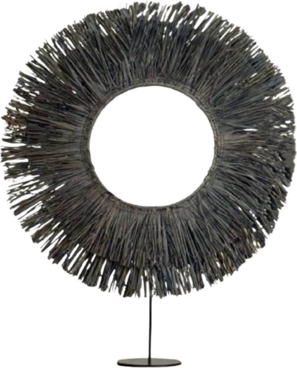 Ornament op voet - Rotan spiegel op voet - Hoogte 50 cm